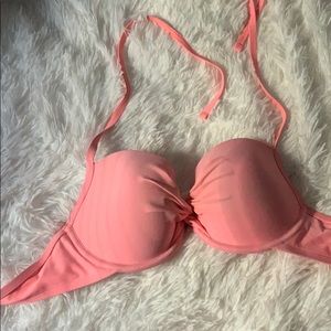 Aerie peach bikini top 34 DD